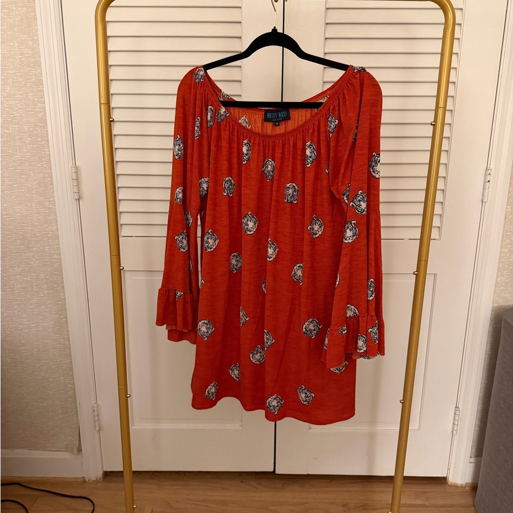 Tiger Print Tunic Top